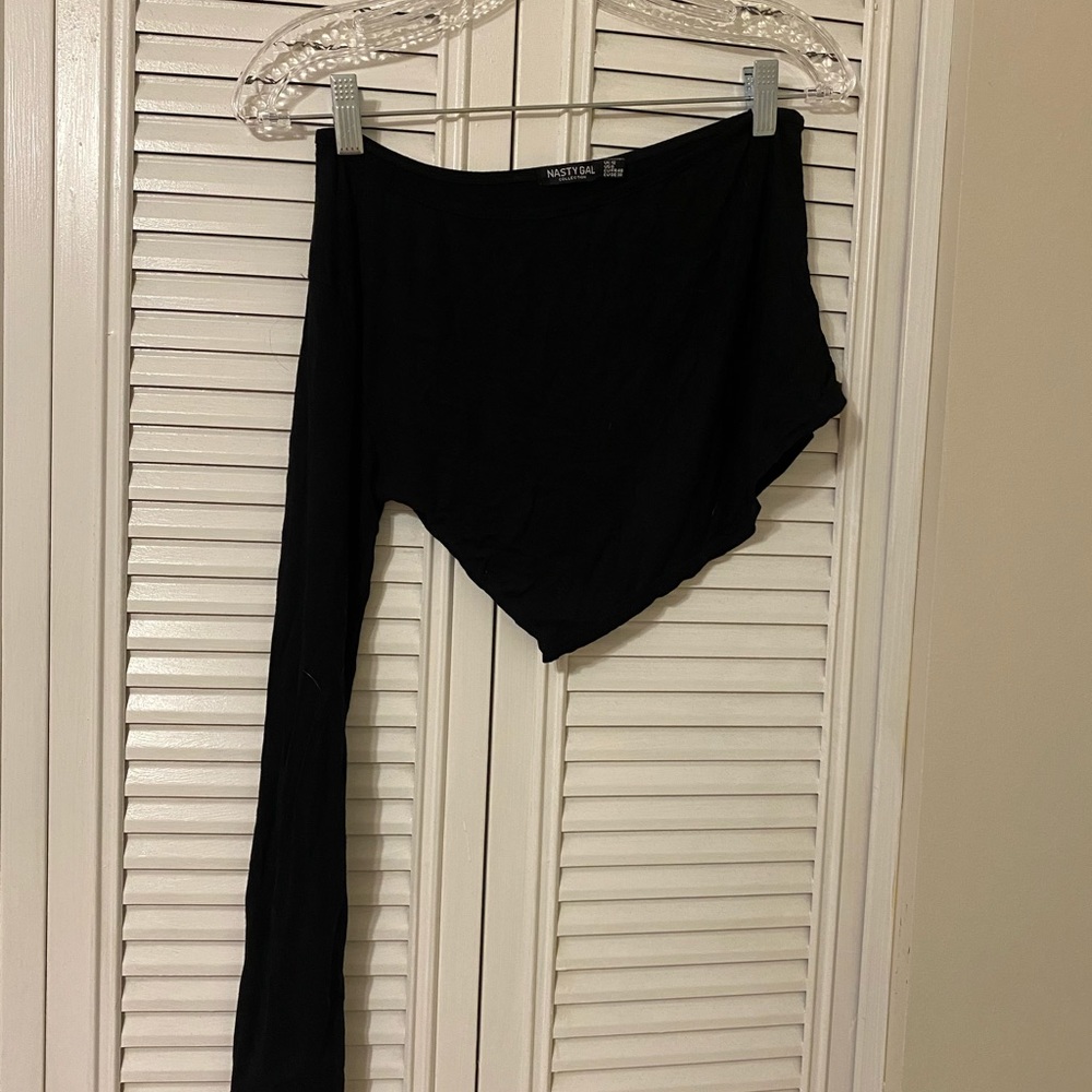 Cropped one shoulder top